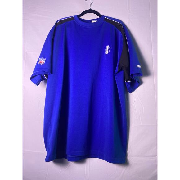 PUMA Blue Indianapolis Colts Logo Print Crew Neck T-shirt Men's Size XL/2X - Picture 1 of 2